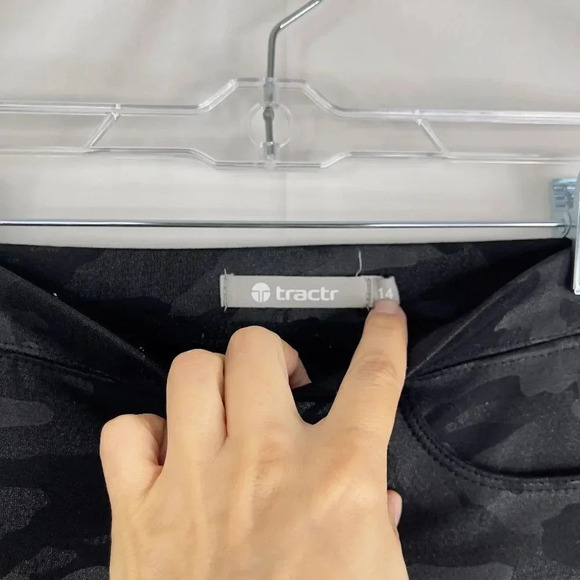 TRACTR VERNA MID RISE PULL ON SKINNY PONTE PANTS CAMO 14 - Picture 7 of 11